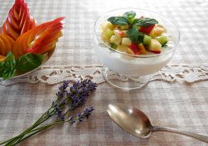 Verrine aux pommes, concombres et menthe